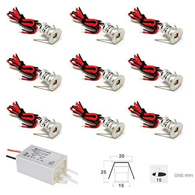 Small LED Spotlight 9PCS 12V 1W Recessed Ceiling Light For Kitchen Stairs Clo... • $31.24