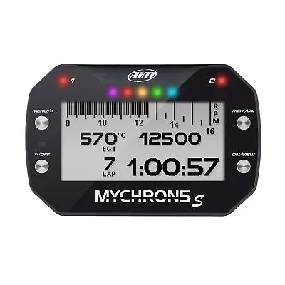 AiM MyChron5 S Dash Data Logger / Kart Racing Lap Timer GPS & CHT Sensor • $701.25