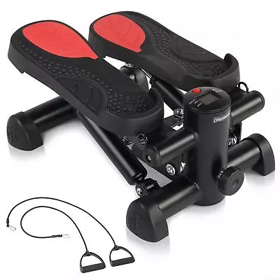 LCD Steppers Exercise Stair Stepper With Resistance Bands Mini Stepper 300LBS • $57.90