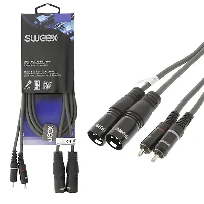 £13.72 • Buy Sweex 2 X Male XLR To 2 X RCA Phono Plug Twin Lead Audio Signal Patch Cable