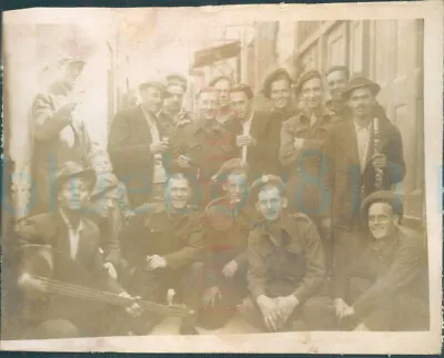 £15.66 • Buy WW2 Royal Engineers Soldiers & Locals Street I Pireas Greece 3.5x2.7  Orig Photo