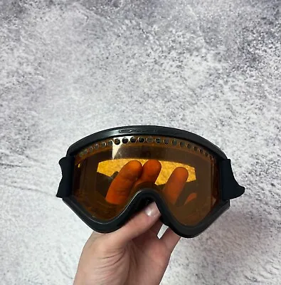 Oakley Snow Goggles Orange Lenses Ski Snowboarding Black Y2k Casual • $15