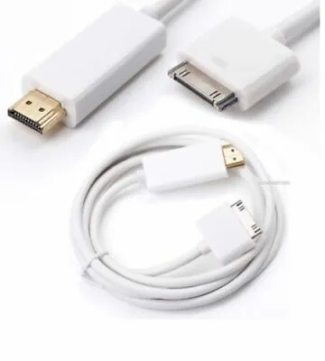 For IPad 2 3 IPhone 4 4s New 6FT 30Pin Dock Connector To HDMI TV Adapter Cable • £9.95