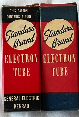 $25.38 • Buy (2) Vintage NOS NIB Standard 6H6 Metal  USA Ham Radio Amp Vacuum Tubes Tested