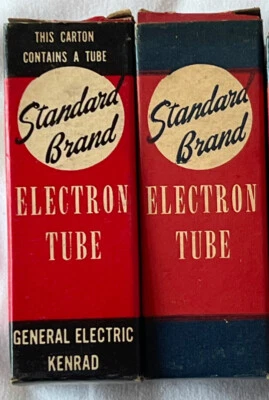 $25.38 • Buy (2) Vintage NOS NIB Standard 6H6 Metal  USA Ham Radio Amp Vacuum Tubes Tested