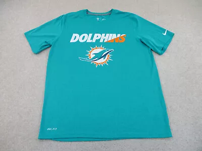 $18.88 • Buy Miami Dolphins Shirt Adult Large Green White Football Athletic Nike Mens A03 *