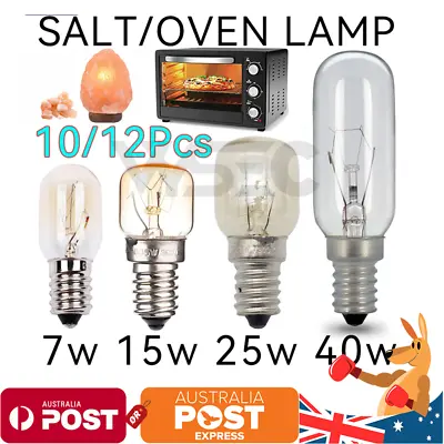 7w 15w 25w 40w E14 Salt Lamp Globe Bulbs Oven Light Heat Resisting 220V/240V • $19.69