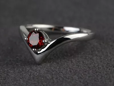 Natural Ruby Gemstone Ring Fine Quality 925 Sterling Silver Wedding Jewelry • $80.10