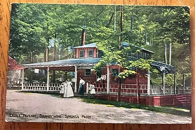Vintage Postcard Ladies Pavilion Brandywine Springs Park Delaware - De  1913 • $5.99