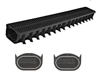 £46.20 • Buy Garage Water Drainage System Channel & Grate 6m Kit With 2 X End Stops
