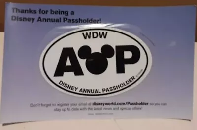 Walt Disney World Black & Oval Retired AP Annual Passholder Car Magnet  (#3) • $19.71