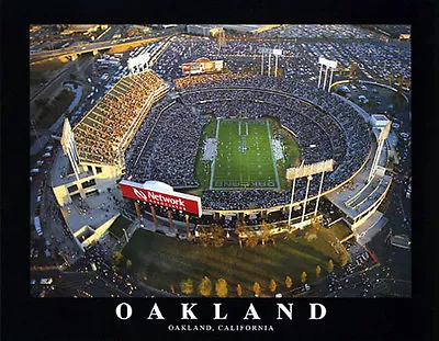 Oakland Raiders Football COLISEUM CLASSIC Stadium Aerial View 22x28 POSTER Print • $26.99