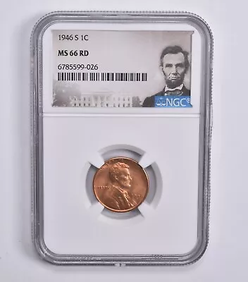 MS66 RD 1946-S Lincoln Wheat Cent NGC Special Lbl *0136 • $1.25