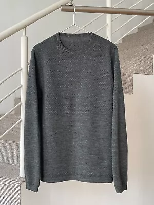 Mens A.P.C. Rue Madame Paris Sweater Knit Wool Jumper Crew Neck Grey Size M • $65