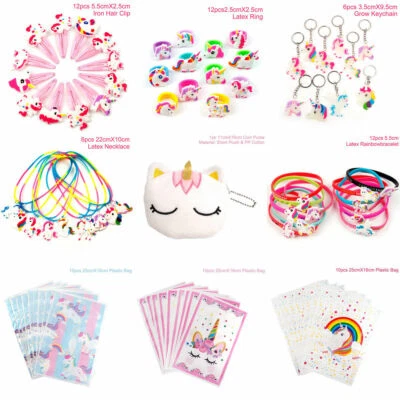 $5.49 • Buy Unicorn Party Favours Supplies Kids Wristband Bracelet Rainbow Birthday Gifts