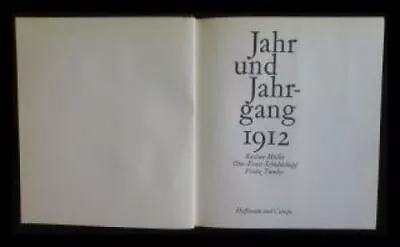 Year And Vintage 1912. Mommsen/Scholz/Herchenröder: • $6.18