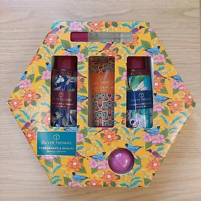 Oliver Thomas Pomegranate & Rhubarb Bathing Collection Luxury Gift Pamper Set  • £3