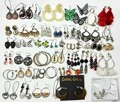 46 Pairs Vintage Mod Pierced Earrings Lot Mixed Style #W16 • $9.99