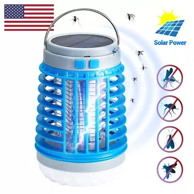 Solar Mosquito Killer Lamp USB Hanging Light Electronic Fly Bug Insect Zapper • $14.98