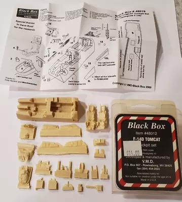 VMD BLACK BOX #48012 1/48 F-14D TOMCAT Cockpit Set For Hasegawa Resin Upgrade • $21