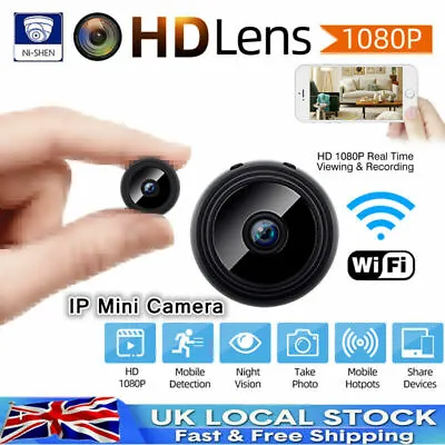£19.99 • Buy UK HD 1080P Wireless WiFi CCTV MINI IP Camera Smart Hidden Home Security Spy `