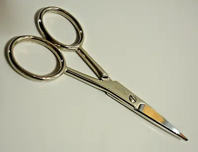 4  Tweezerman Italy Moustache Beard Trim Scissors Factory Sharpened With Sleeve • $11.77