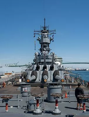 Uss Iowa Forward Turrets 8.5 X 11 Photo • $11.89