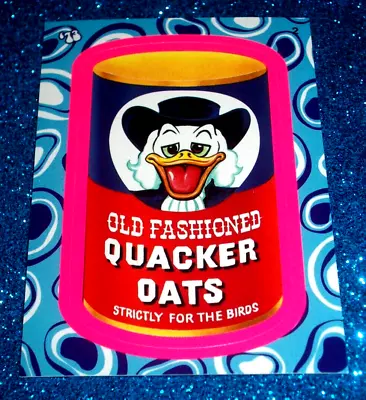 2008 Wacky Packages Flashback 2.{FB2} Pink Border  QUACKER OATS  #2 Sticker Card • $1.50