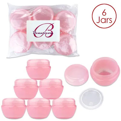 Beauticom® (6 Pieces) 30G/30ML High Quality Pink Frosted OV Container Jars  • $7.49