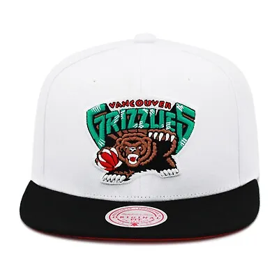Mitchell & Ness Vancouver Grizzlies Throwback Snapback Hat Cap - White/Black • $36.90