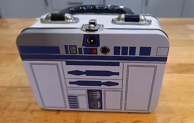 Star Wars R2d2 R2-d2 Tin Lunch Box Tin Tote New • £4