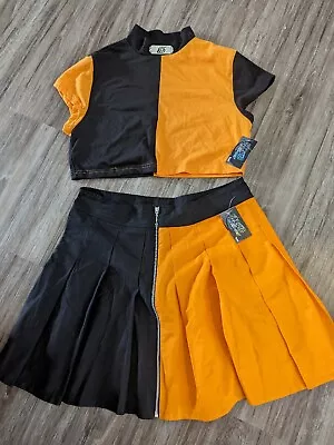 Naruto Shippuden Masashi Kishimoto Cosplay Croptop Skirt Anime Outfit Costume XL • $52.50