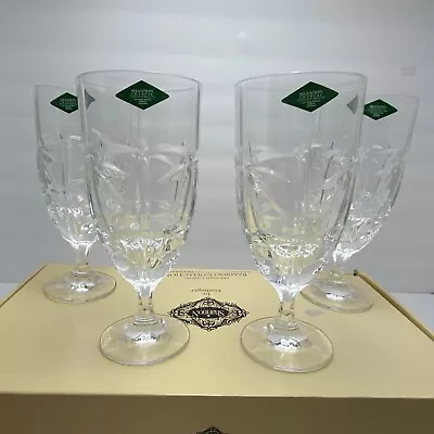 Godinger Shannon Crystal Iced Bev Glasses | IOB | Bamboo Collection | Set Of 4 • $39.99