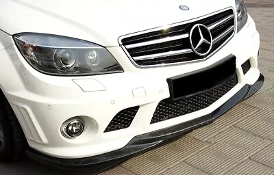 Carbon Fiber  Lip For 2008-11 Mercedes W204  C63 AMG  Stock Front Bumper Only • $229