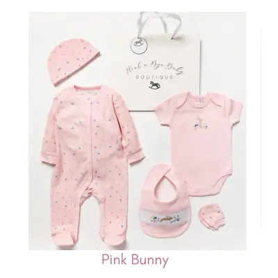 Baby Girls Layette Clothing Gift Set 5 Piece Pink 0-3 3-6 Months Baby Girl Gift • £17.95