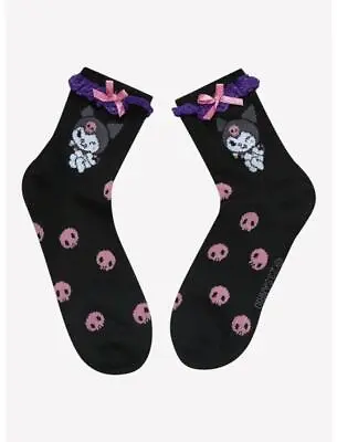 Kuromi Skull Lace Ankle Socks • $9.99