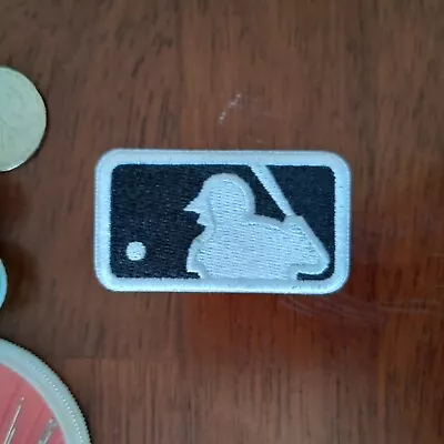 MLB Baseball Logo Black White Patch Embroidered Iron On Small Patch 2.25x1.25  • $4