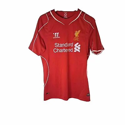 Liverpool FC Football Shirt Red Mens Size M Warrior 2014-15 Home Shirt • £39.99