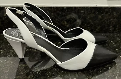 Vince Camuto Black White Heel Size 9 • $27.99