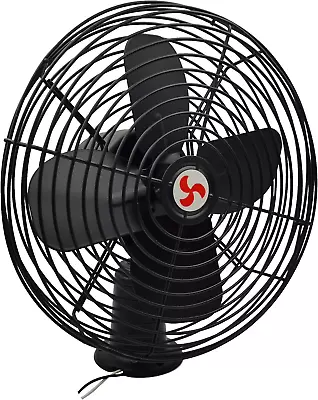 12V RV Cooling Fan With 2-Speed Switch 8.75  Heavy Duty Black Metal Fan • $47.99
