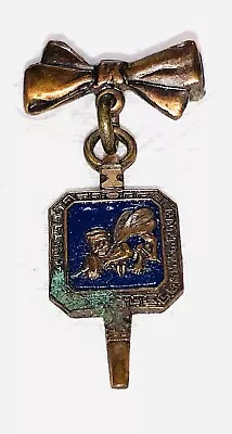 Vintage Navy Seabees Sweetheart Hang Tag Pin Enamel Bow Pin (2045) • $21.99