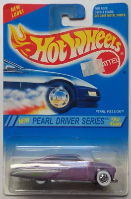 1995 Hot Wheels ~PEARL DRIVER~ Purple Passion 2/4 (Basic Hub White Wall Wheels) • $2.25