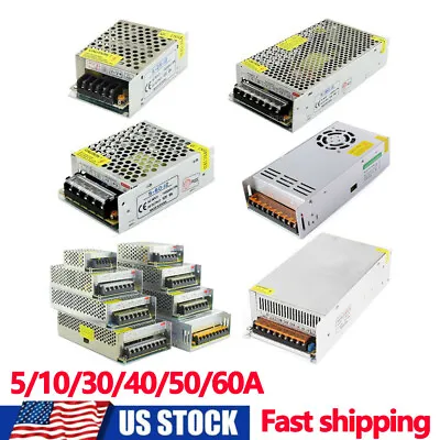 12V 5A To 60A Amp 60W -720W Switching Power Supply Adapter For LED Strip US • $9.99