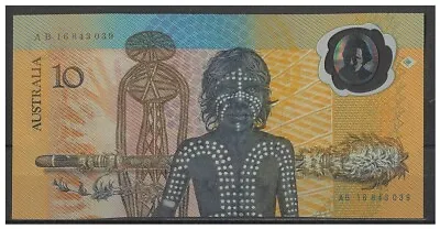 Australia 1988 Aboriginal $10 Polymer Banknote R310b Reissue AUNC #5-74 • $27.50