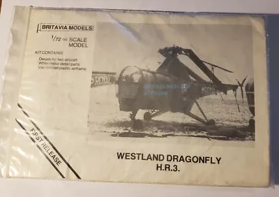 Britavia Models Westland Dragonfly H.R.3. 1/72 Vacuform Kit • $14.99