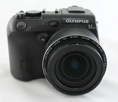Vintage Olympus C-8080 Wide Zoom Digital Compact/Bridge Camera - CAMERA ONLY • £119.99