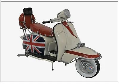 Model 1966 Lambretta 200sx Special Tin Plate Scooter Ornament With Flag Livery • £37.99