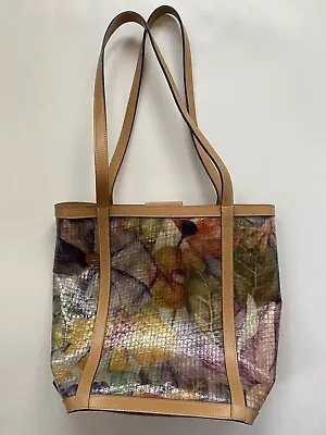 Maxx New York Women's Floral Plexi Double Handle Tote Bag Roomy Sturdy Multi • $16.95