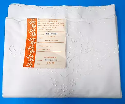 VTG Handmade Pillow Cases Imperial Linens New Amsterdam Stores 22 X 36 NWT Lot 2 • $21.99