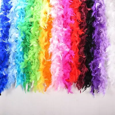 $4.99 • Buy Feather Boa Fluffy Stripe Scarf Fancy Dress Costume Cosplay Party Decor Craft AU